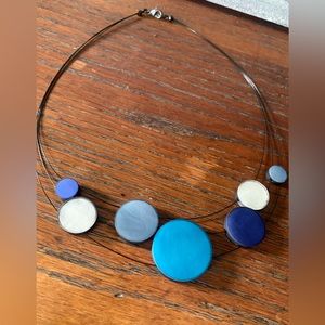 Multi Colored Circle Motif Necklace